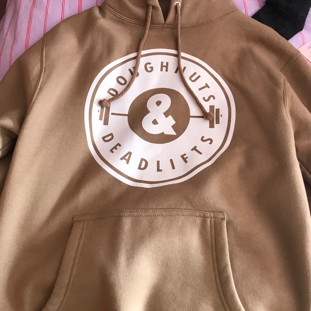 Doughnuts and Deadlifts XS hoodie NWOT